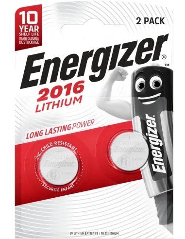 Energizer CR2016 2x Pilas Botón