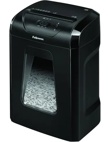Fellowes Destructora 12C Trituradora de Papel hasta 12 Hojas y Tarjetas de Crédito en Negro