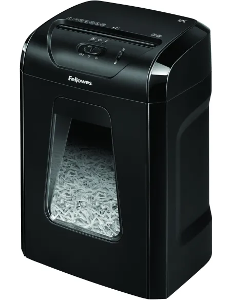 Fellowes Destructora 12C Trituradora de Papel hasta 12 Hojas y Tarjetas de Crédito en Negro