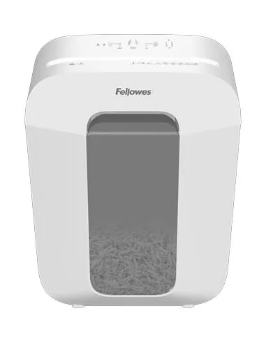 Fellowes Destructora LX50 Blanca Triturador de Papel en Partículas 9 hojas con Bloqueo de Seguridad