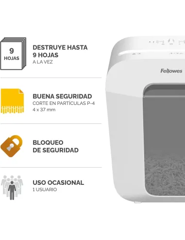 Destructora de papel Fellowes LX50 Blanca