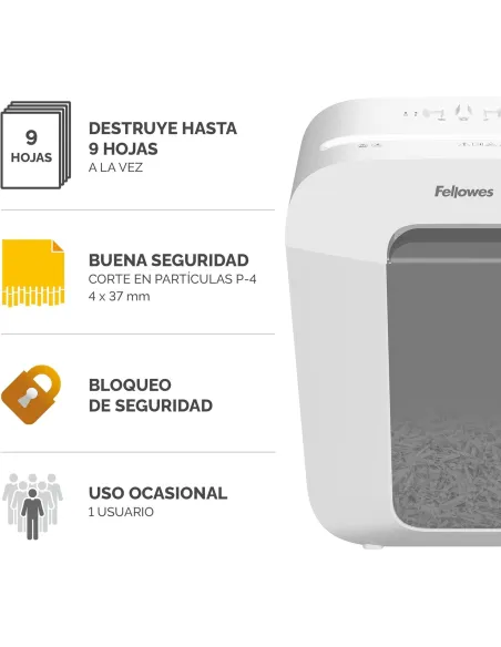 Destructora de papel Fellowes LX50 Blanca