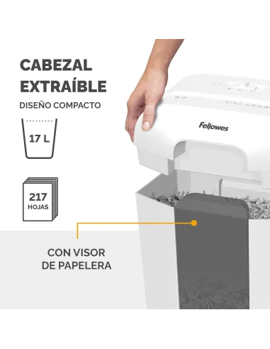 Destructora de papel Fellowes LX50 Blanca