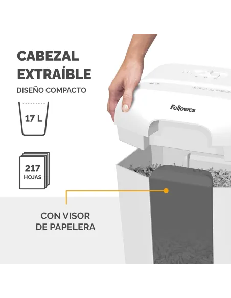 Destructora de papel Fellowes LX50 Blanca