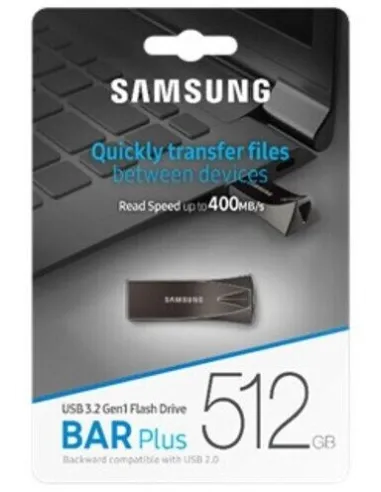 Pendrive Samsung Bar Plus 512GB Titan Gris