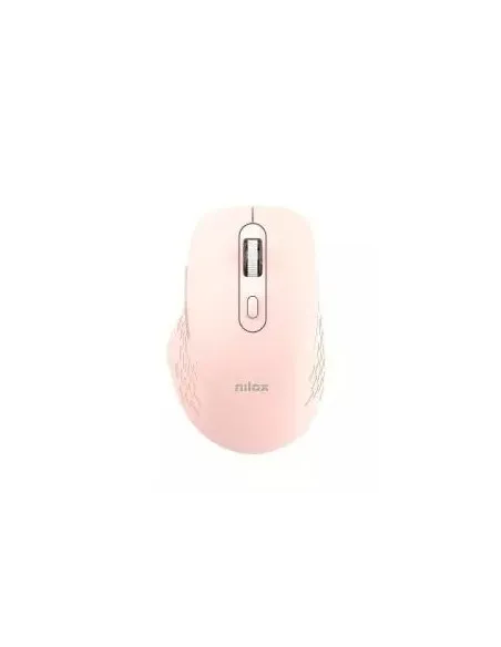 Nilox NXMODWI03 Ratón inalámbrico dual de 1600 DPI en Color Rosa