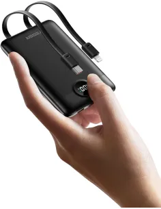 Veger C11 VG-W1170 10000mAh Negro PD22.5W Cables Integrados LCD Rápida-ADAP64097