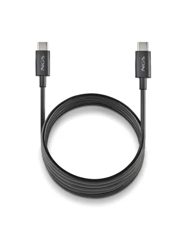 NGS ZYRO 60W-1BLACK Cable de Carga Rápida 480 Mbps 60W  USB 2.0 USB-C a USB-C 1 M Negro
