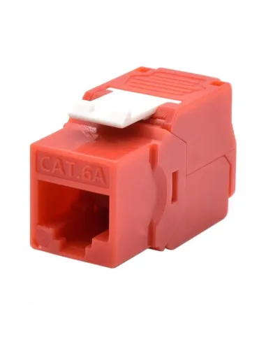 WP WPC-KEY-6AUP-TL/R Keystone Cat. 6A UTP RJ45 Hembra Rojo