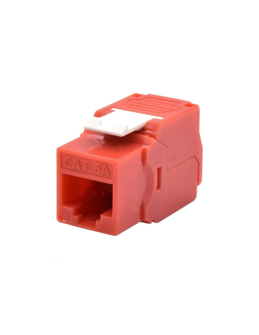 WP WPC-KEY-6AUP-TL/R Keystone Cat. 6A UTP RJ45 Hembra Rojo