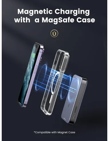 Mini Powerbank Magnético Inalámbrico Ugreen 15086 Gris