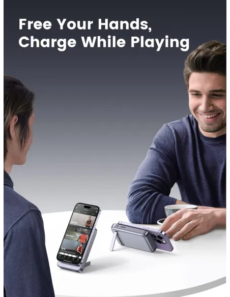 Mini Powerbank Magnético Inalámbrico Ugreen 15086 Gris