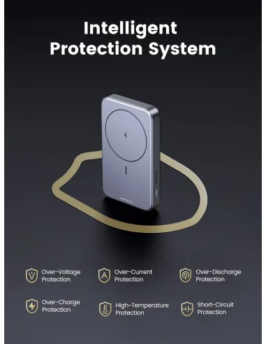 Mini Powerbank Magnético Inalámbrico Ugreen 15086 Gris