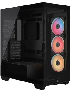 Corsair 3500X LX-R RGB iCUE LINK Negro Vidrio Templado 3x Ventiladores Soporte E-ATX Gestión Avanzada de Cableado-1402710