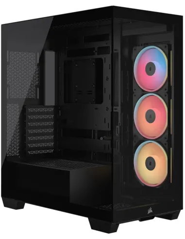 Corsair 3500X LX-R RGB iCUE LINK Negro Vidrio Templado 3x Ventiladores Soporte E-ATX Gestión Avanzada de Cableado