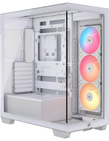 Corsair 3500X RS-R ARGB Blanca Semitorre ATX de Conexión Inversa con 3 Ventiladores Vidrio Templado