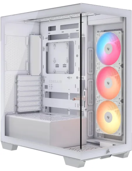 Corsair 3500X RS-R ARGB Blanca Semitorre ATX de Conexión Inversa con 3 Ventiladores Vidrio Templado