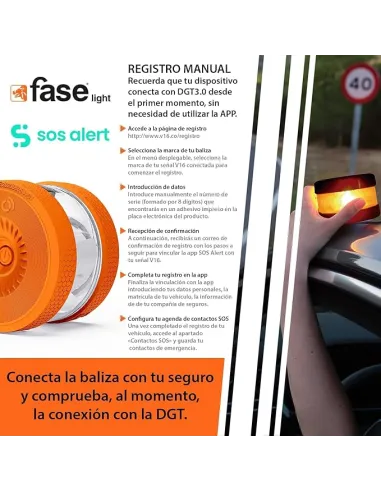 Baliza emergencia Thulos FaseLight V16 Homologada