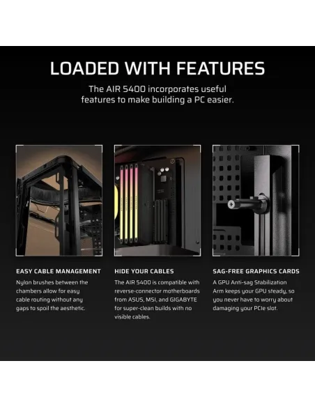 Torre Corsair AIR 5400 RS-R ARGB Negra