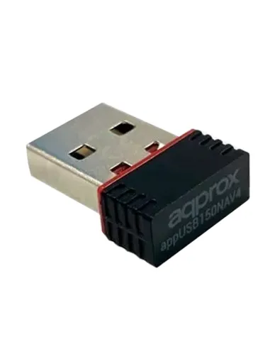 Approx APPUSB150NAV4 Nano Adaptador Inalámbrico USB WiFi 4 Banda Única Negro