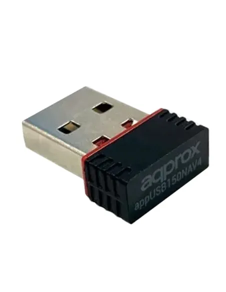 Approx APPUSB150NAV4 Nano Adaptador Inalámbrico USB WiFi 4 Banda Única Negro