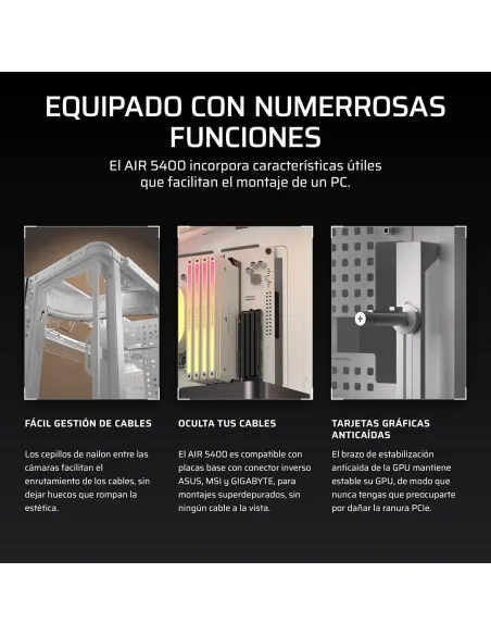 Torre Corsair AIR 5400 RS-R ARGB Blanca