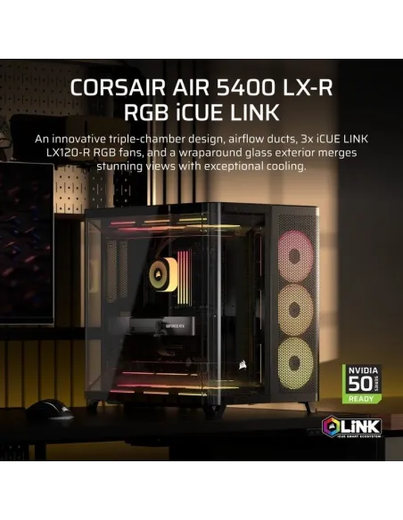 Torre Corsair AIR 5400 RGB LX-R iCUE Link Negro