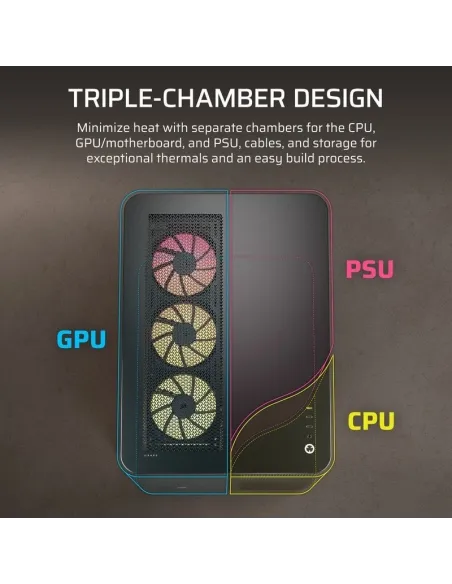Torre Corsair AIR 5400 RGB LX-R iCUE Link Negro