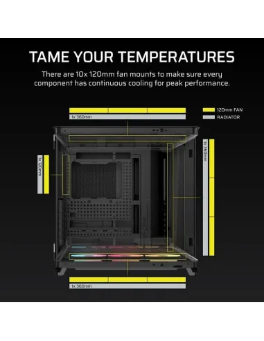 Torre Corsair AIR 5400 RGB LX-R iCUE Link Negro