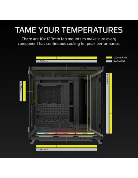 Torre Corsair AIR 5400 RGB LX-R iCUE Link Negro