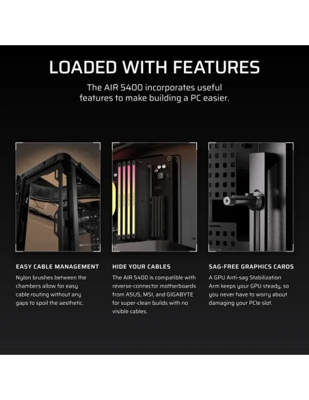 Torre Corsair AIR 5400 RGB LX-R iCUE Link Negro