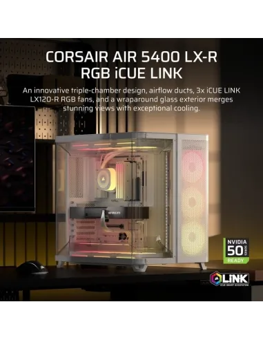 Torre Corsair AIR 5400 RGB LX-R iCUE Link Blanca