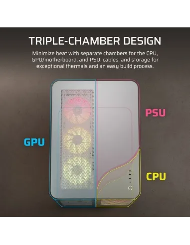 Torre Corsair AIR 5400 RGB LX-R iCUE Link Blanca