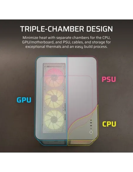 Torre Corsair AIR 5400 RGB LX-R iCUE Link Blanca