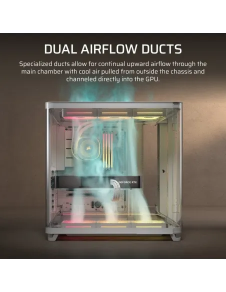 Torre Corsair AIR 5400 RGB LX-R iCUE Link Blanca