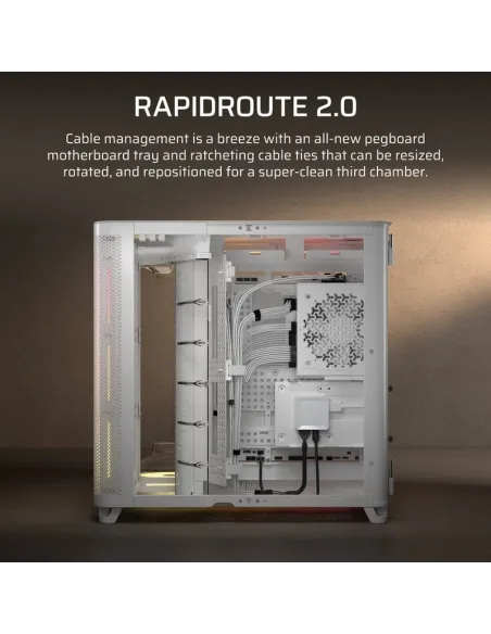 Torre Corsair AIR 5400 RGB LX-R iCUE Link Blanca