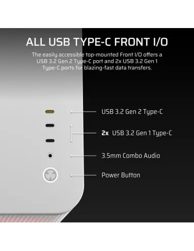 Torre Corsair AIR 5400 RGB LX-R iCUE Link Blanca