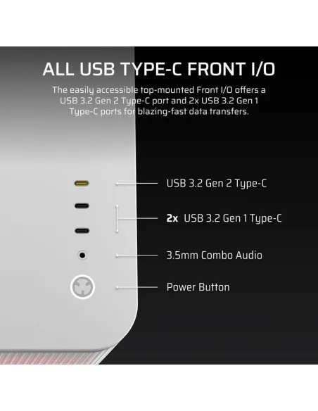 Torre Corsair AIR 5400 RGB LX-R iCUE Link Blanca