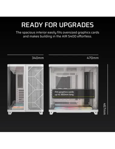 Torre Corsair AIR 5400 RGB LX-R iCUE Link Blanca