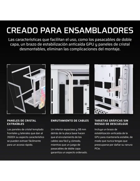 Torre Corsair 3500X RS-R ARGB Blanca