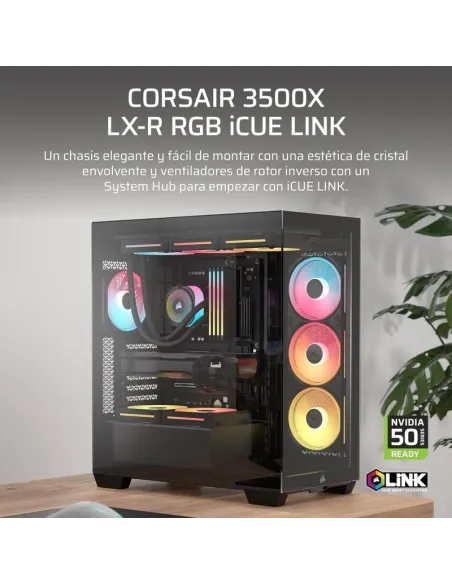 Torre Corsair 3500X LX-R RGB iCUE LINK Negro