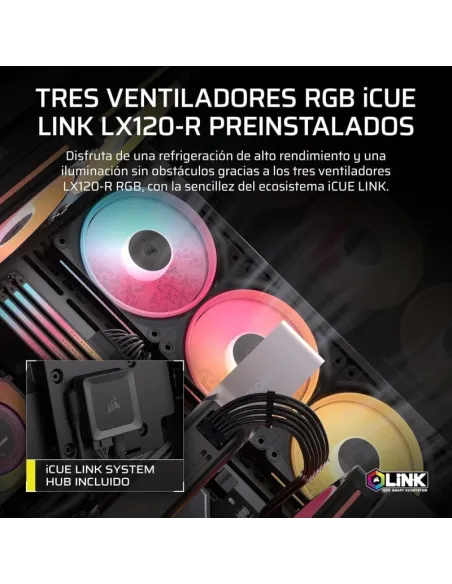 Torre Corsair 3500X LX-R RGB iCUE LINK Negro