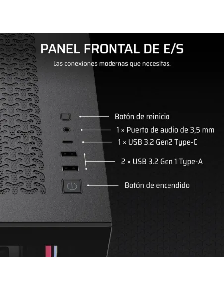 Torre Corsair 3500X LX-R RGB iCUE LINK Negro