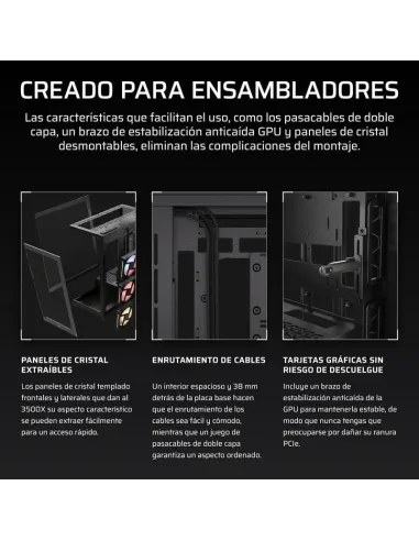Torre Corsair 3500X LX-R RGB iCUE LINK Negro