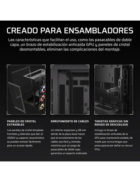 Torre Corsair 3500X LX-R RGB iCUE LINK Negro
