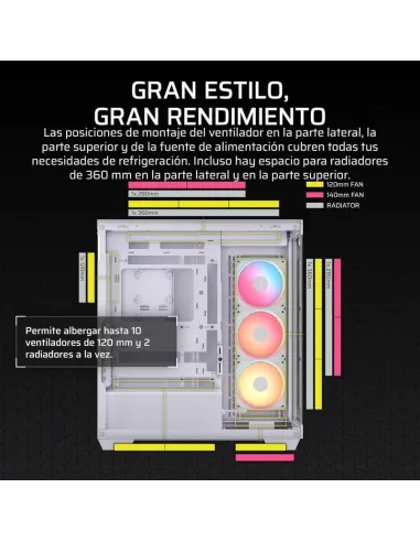 Torre Corsair 3500X LX-R RGB iCUE LINK Blanca