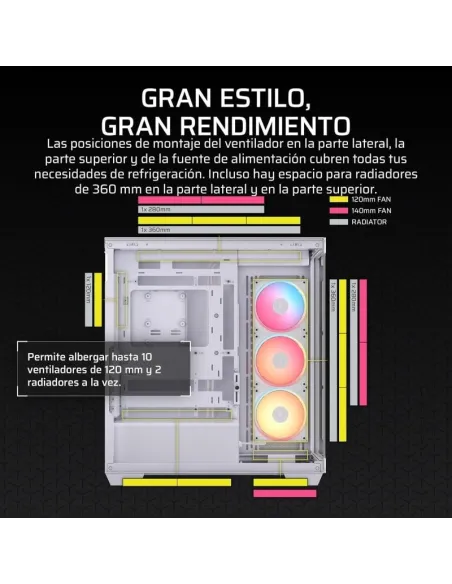 Torre Corsair 3500X LX-R RGB iCUE LINK Blanca