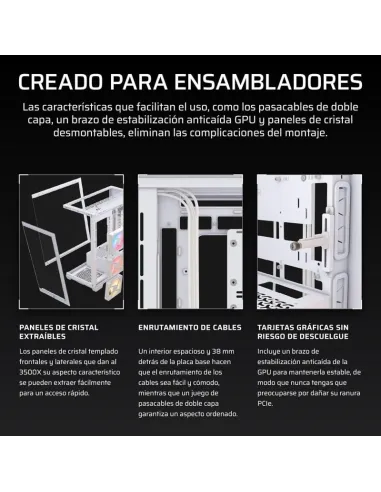 Torre Corsair 3500X LX-R RGB iCUE LINK Blanca