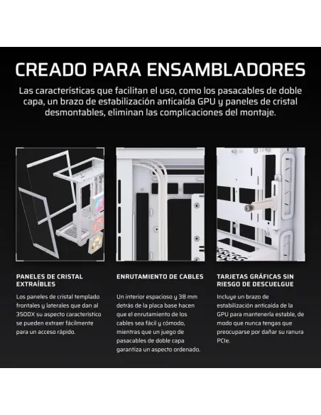 Torre Corsair 3500X LX-R RGB iCUE LINK Blanca