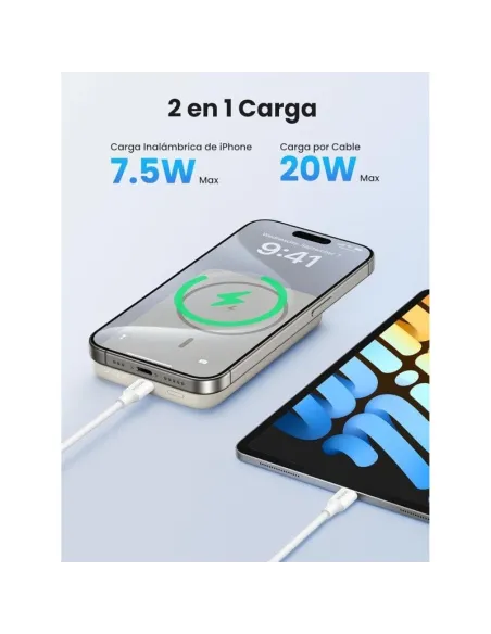 Powerbank Inalámbrico magnético Ugreen Nexode Beis
